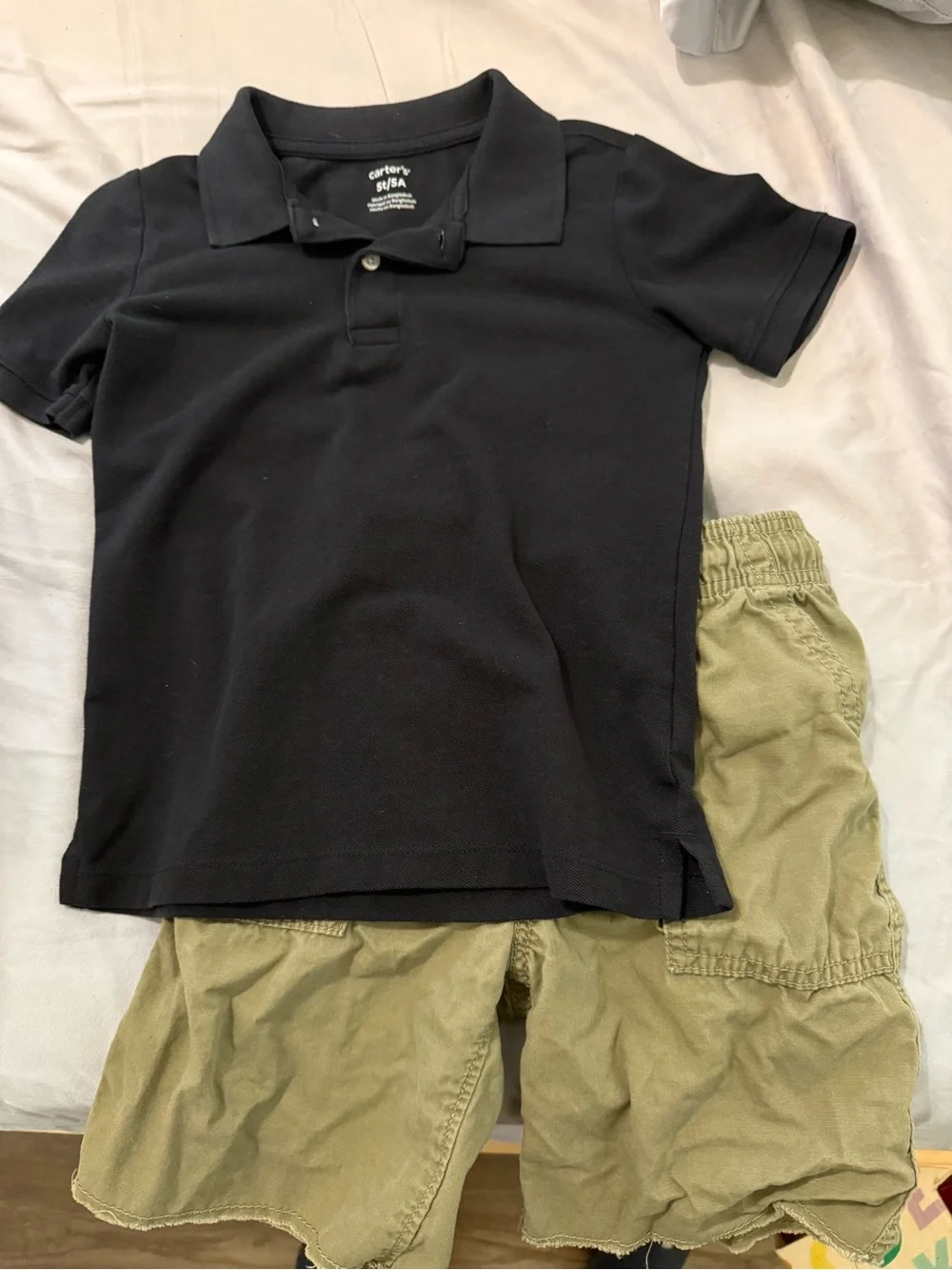 Carter's Black Polo Shirt for Kids w shorts